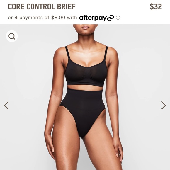 SKIMS CORE CONTROL BRIEF in Black Size Small/Medium - Picture 2 of 5